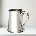 Standard Lined Fancy Handle One Pint Pewter Tankard