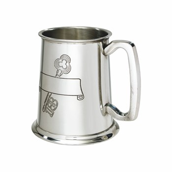 18 Key Stamp One Pint Pewter Tankard
