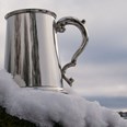 Plain Fancy Handle One Pint Pewter Tankard