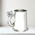 Union Jack Lion Handle One Pint Pewter Tankard