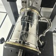 Wortley Glass Base One Pint Pewter And Brass Tankard
