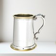 Wortley Pewter And Brass One Pint Tankard Wortley Pewter And Brass One Pint Tankard