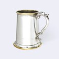 Wortley Pewter And Brass One Pint Tankard