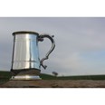 One Pint Hallam Pewter And Brass Jacobean Tankard