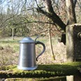 Medieval Hunting Scene Lidded Tankard