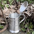 Medieval Hunting Scene Lidded Tankard