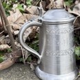 Medieval Hunting Scene Lidded Tankard