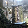 Hammered One Pint Pewter Tankard