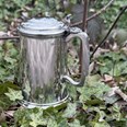 Lidded One Pint Pewter Tankard