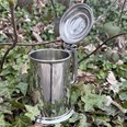 Lidded One Pint Pewter Tankard