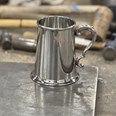 Plain Scroll Handle One Pint Pewter Tankard