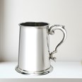 Plain Scroll Handle One Pint Pewter Tankard