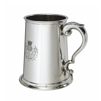 Thistle Stamp Pewter Tankard Thistle Stamp Pewter Tankard