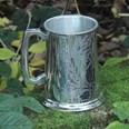 Acanthus Pattern Pewter One Pint Tankard