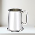 Plain One Pint Heavy Pewter Tankard