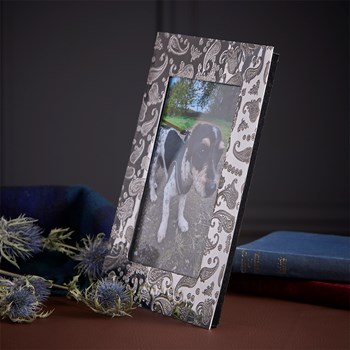 Paisley 7"X5" Pewter Picture Frame