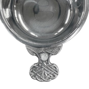 April  Birthstone Pewter Quaich With Cubic Zicorna Stones