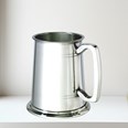 Standard Lined Glass Base One Pint Pewter Tankard