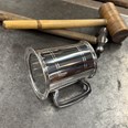 Double Lined Glass Base One Pint Heavy Pewter Tankard