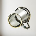 Wortley Glass Base One Pint Pewter And Brass Tankard