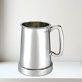 Shilling One Pint Pewter Tankard Glass Base Shilling One Pint Pewter Tankard Glass Base