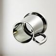 Shilling One Pint Pewter Tankard Glass Base