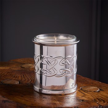 Embossed Celtic Pewter Candle Votive