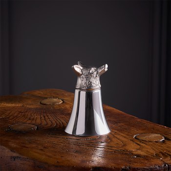 Fox Head 3oz Pewter Jigger Cup