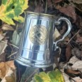 Half Pint Celtic Gold Pewter Tankard