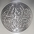 Celtic Circle 6oz Pewter Kidney Hip Flask Pewter Celtic circle pattern