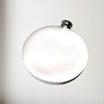 Clay Shot Round Pewter Flask