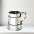 Half Pint Double Celtic Band Pewter Tankard