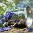 Half Pint Double Celtic Band Pewter Tankard