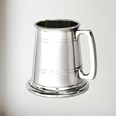 Lined Square Handle Baby Pewter Quarter Pint Mug