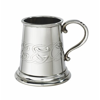 Embossed Celtic Band Pewter Baby Mug Embossed Celtic Band Pewter Baby Mug
