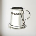 Shamrock Quarter Pint Pewter Baby Mug