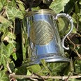Quarter Pint Celtic Gold Pewter And Brass Baby Mug