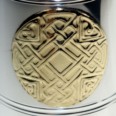 Quarter Pint Celtic Gold Pewter And Brass Baby Mug Celtic Gold detail