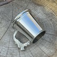 Thistle Handle Quarter Pint Pewter Baby Mug