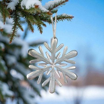 Pewter Snowflake Christmas Tree Decoration Pewter Snowflake Christmas Tree Decoration