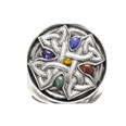 Standard Gem Cross Pewter Quaich gem cross in the centre of the pewter quaich
