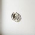 Cast Pewter Flat Spiral Shell Ornament Cast Pewter Flat Spiral Shell Ornament