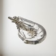 Cast Pewter Crevette Ornament Cast Pewter Crevette Ornament