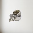 Cast Pewter Large Spiral Shell Ornament