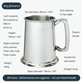 Standard Double Lined One Pint Pewter Tankard