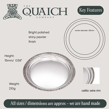 Small Celtic Rim Pewter Tray Small Celtic Rim Pewter Tray