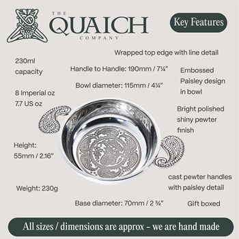 Paisley Pewter Large Quiach Paisley Pewter Large Quiach