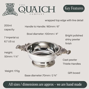 Thistle Handle Medium Quaich