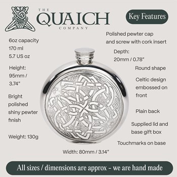 Round Celtic Circle Flask