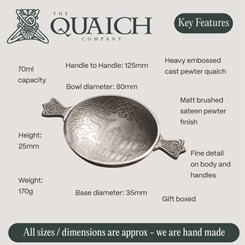 Slàinte Mhath Cast Pewter 3" Quaich Slàinte Mhath Cast Pewter 3" Quaich